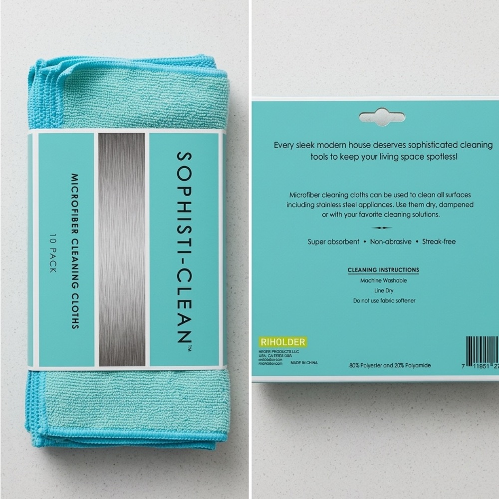 Source Unknown Blue Microfiber Cleaning Cloths 10-Pack